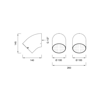 Верхний душ CEA Design Free Ideas FRE 183 S сталь