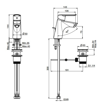 Смеситель для раковины Fima Carlo Frattini Spot F3001NS черный