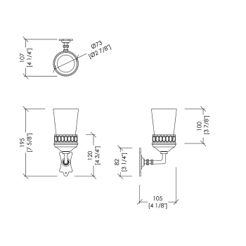 Стакан подвесной Devon&Devon Mayfair хром DD113CR