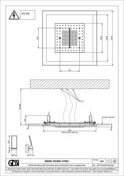 Верхний душ Gessi 57963.726 Warm Bronze Brushed PVD