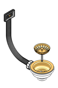 Выпуск для мойки 114 BRONZE,