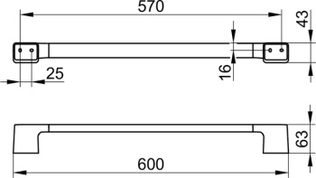 Полотенцедержатель Keuco Aveno 14601370600 черный матовый