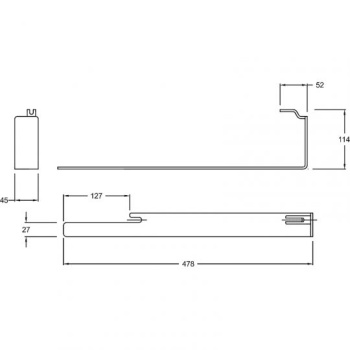Полотенцедержатель для раковины Jacob Delafon Terrace E4905-CP (правый)