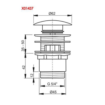 Слив для раковины Ravak X01437 хром