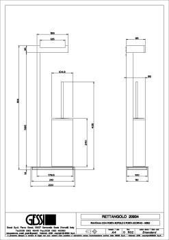 Стойка для туалета Gessi Rettangolo 20934.031 Chrome
