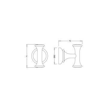 Крючок Burlington RA54 хром