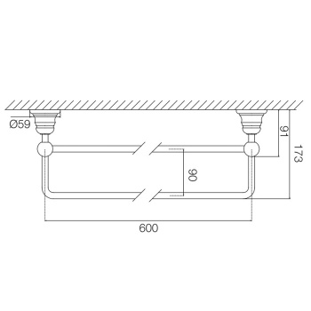 Полотенцедержатель Fima Carlo Frattini Victory 600, двойной, хром F6061/60CR