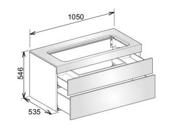 Тумба под раковину Keuco 105 31572680100 коричневая