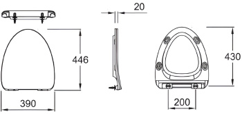 Сиденье для унитаза Jacob Delafon Nouvelle Vague E20069-00 белое