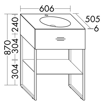 Burgbad Coco Комплект напольной мебели 60x50x87 см, цвет: белый SFHQ060 F2843 C0001*1