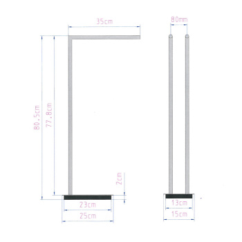 Полотенцедержатель двойной Decor Walther Straight 2 38xh80 напольный, черный матовый 504860