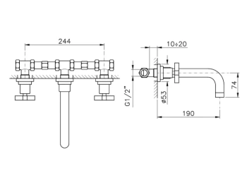 Смеситель для раковины Nicolazzi Mac Kinley 2207CR29 хром