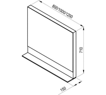 Зеркало Ravak Formy X000001045 1200 белое