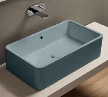 Раковина накладная Cielo Shui Comfort SHLAA7520 PL 75 см голубой