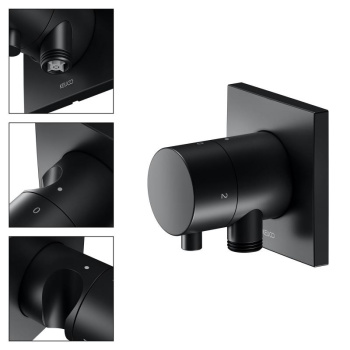 Шланговое подключение Keuco Ixmo 59557371202 выводом для шланга и держателем