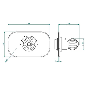 Смеситель для душа THG Mandarine Metal U1A-G02-5100B хром/золото