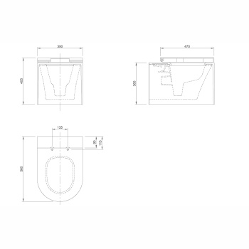 Унитаз подвесной Knief Moon 0600-033-01R с подсветкой, с сиденьем, белый матовый