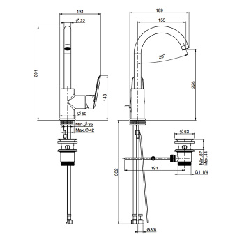 Смеситель для раковины Fima Carlo Frattini Spot F3011NS.ES черный