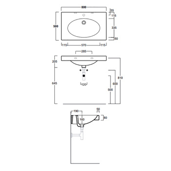 Раковина подвесная Simas Spazio LFT44nero*1 80 см черный