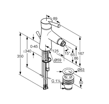 Смеситель для биде Kludi Kido 392150575