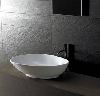 Накладная раковина для установки на столешницу Alice Ceramica Joker Spoon (Италия), белый глянцевый