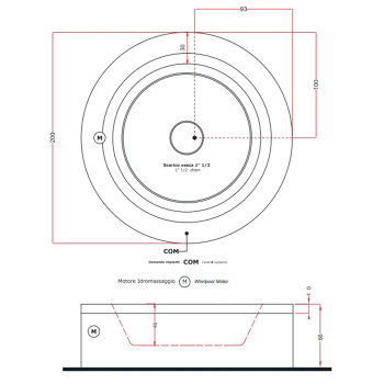 Минибассейн Gruppo Treesse Fusion Spa 200 2000x670, Г/М, нагреватель 3kw, фильтр песок, хромо-wя, озон. дезинф. внешняя панель VTR, белый V8610XBN820S000L