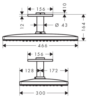 Верхний душ Hansgrohe Rainmaker Select 460 2jet 24004400