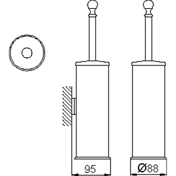 Ершик подвесной Cisal Arcana хром AR09065121
