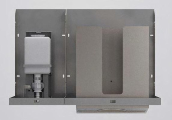 Дозатор для мыла Nofer встраиваемый за зеркалом 12053.S2