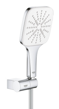 Душевой набор GROHE Rainshower SmartActive 130 Cube, 3 вида струй, белая луна 26588LS0