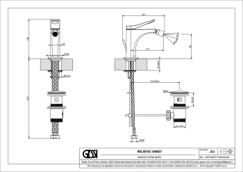 Смеситель для биде Gessi Rilievo 59007.299 Matte Black