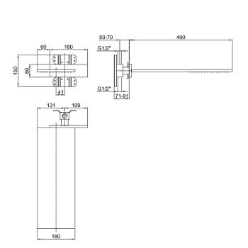 верхний душ Fantini Milano нерж. сталь 86 93 8036B