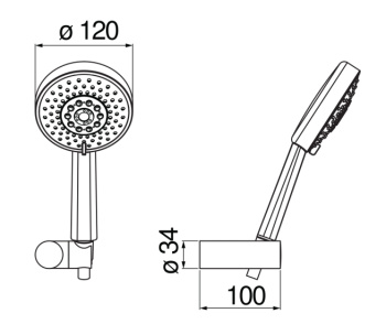 Душевой набор Nobili AD146/48CR