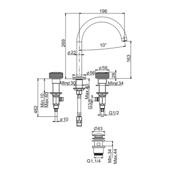 Смеситель для раковины Fima Carlo Frattini Texture Collection F5611HCR click-clack, хром
