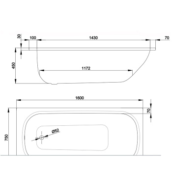 Стальная ванна Bette Classic 160x75 1269-000 2GR