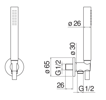 Душевой набор Nobili AD146/32IX сталь