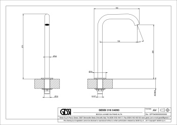 Излив Gessi 54093.708 Copper Brushed PVD
