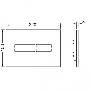 Лицевая панель для клавиши Tece Tecelux 9820369 белый