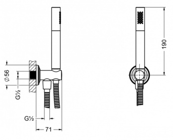 Душевой гарнитур Jorger Belledor 631.13.210.000 chrome