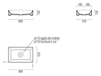 Раковина GSI Kube X 60 945311