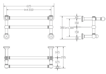 Полотенцесушитель водяной Margaroli Armonia 9492550MOBN 38X61.5 бронза
