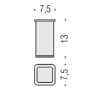 Стакан настольный Colombo Lulu хром/матовое стекло B6241.CR-VAN