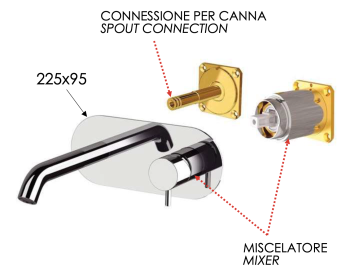 Смеситель для раковины Daniel Tokyo TK632KBDP золото брашированное