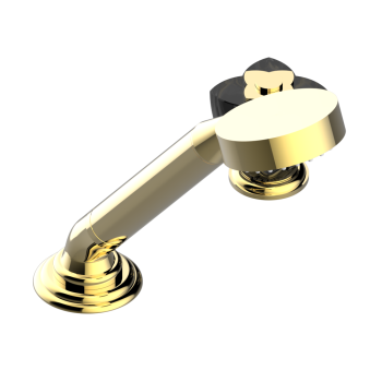 Смеситель на борт ванны THG Petale De Cristal Noir U6D-F01-6532/60A полированное золото