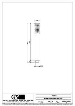 Душевая лейка Gessi Inciso 14372.727 Brass Brushed PVD
