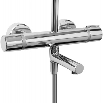 Душевая система c термостатом Jacob Delafon Atom E26237-CP, хром хром