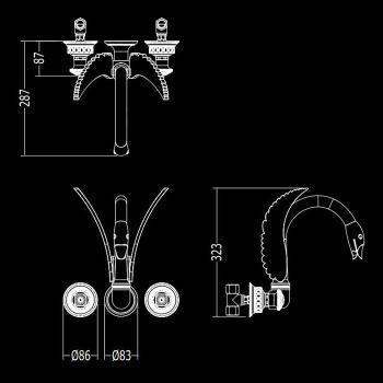Смеситель для раковины Devon&Devon Excelsior Swan EXC-SW133MCR хром