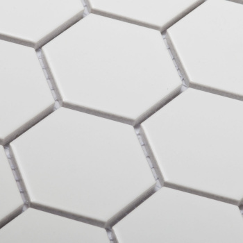 Керамическая мозаика Starmosaic Geometry Hexagon Small White Matt (mt31000/lj5108/idl1005) 265x2786 шт