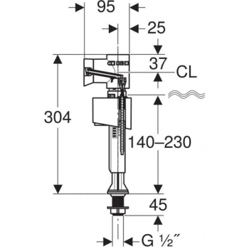 Впускной клапан Geberit 136.752.00.1 белый