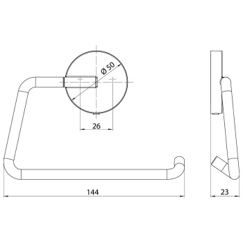Держатель туалетной бумаги без крышки Emco Round, белый 4300 139 00